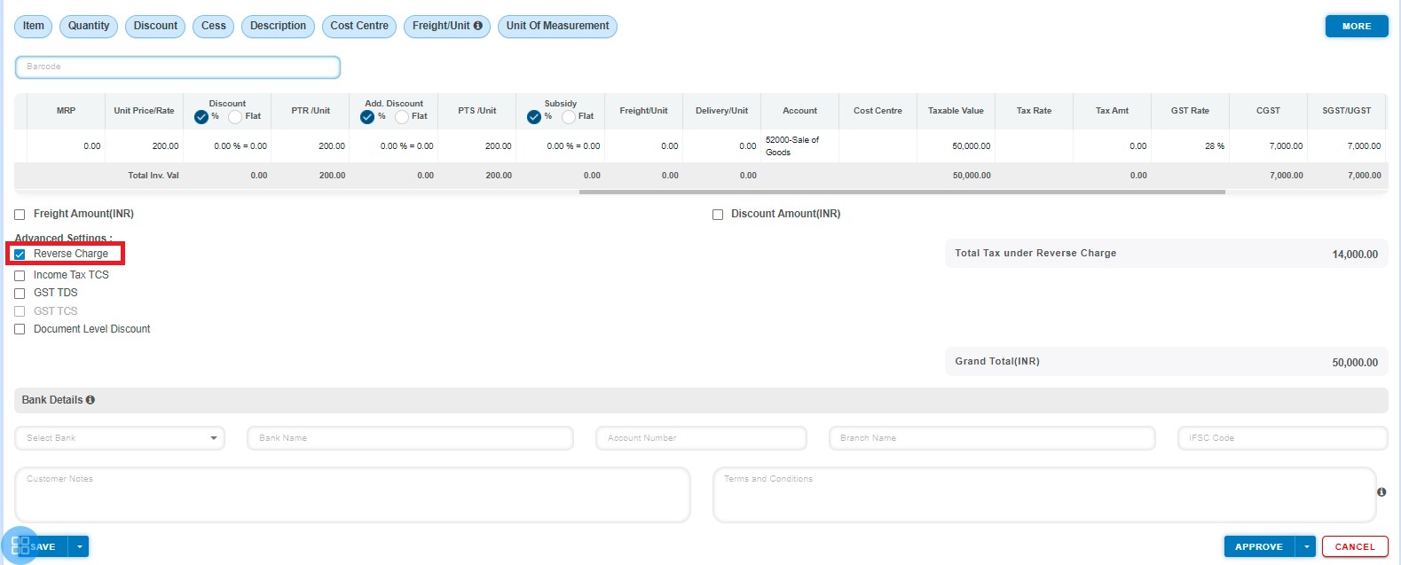 how-to-make-amendment-of-credit-note-create-an-amendment-credit-note-and-click-on-reserve-charge