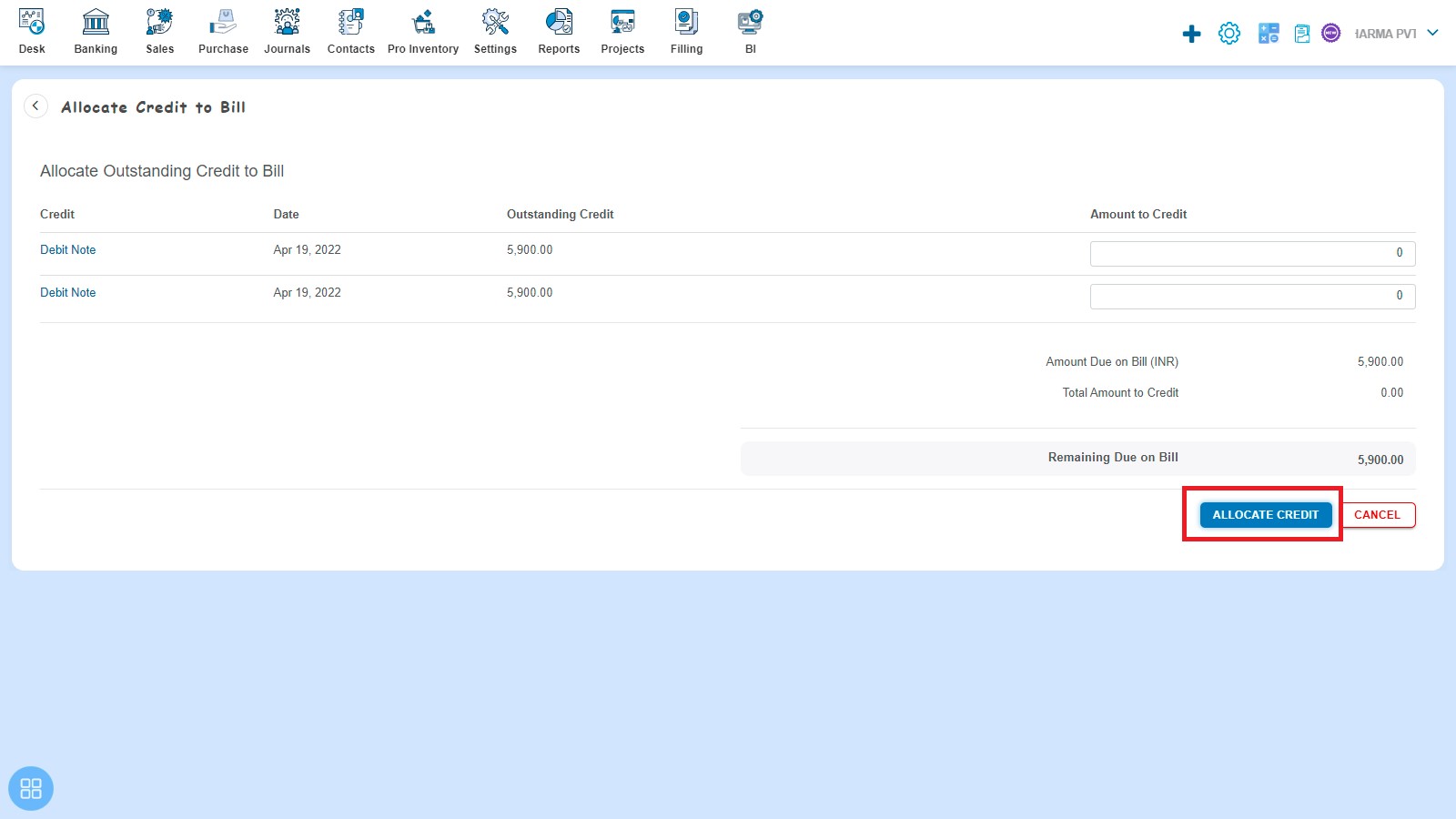 bill-how-to-add-credit-note-and-allocate-credit-how-to-allocate-credit-with-bill-two