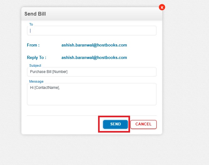 purchase-bill-how-to-send-bill-on-mail-or-sms-after-clicking-on-send-mail-following-screen-will-appear