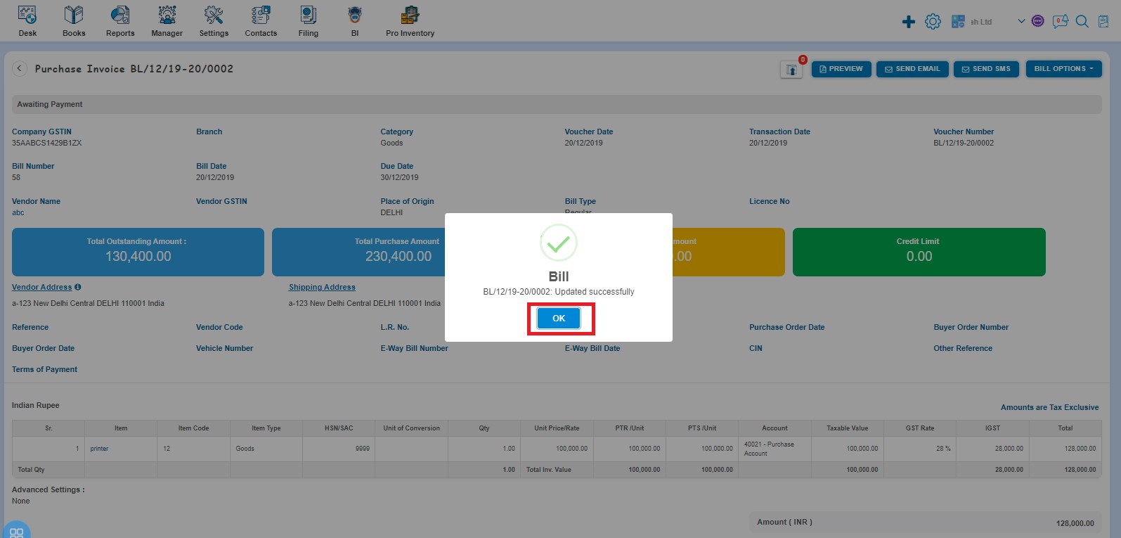 purchase-how-to-void-and-delete-bill-click-ok-on-bill-updated-successfully