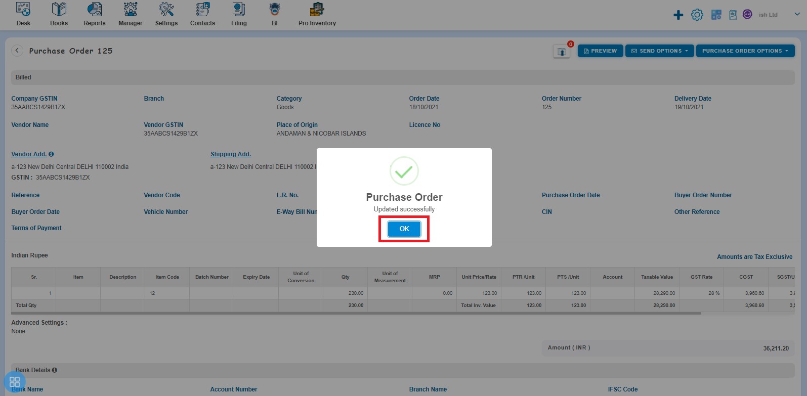 purchase-order-how-to-mark-as-bill-click-ok-on-purchase-order-updated-successfully