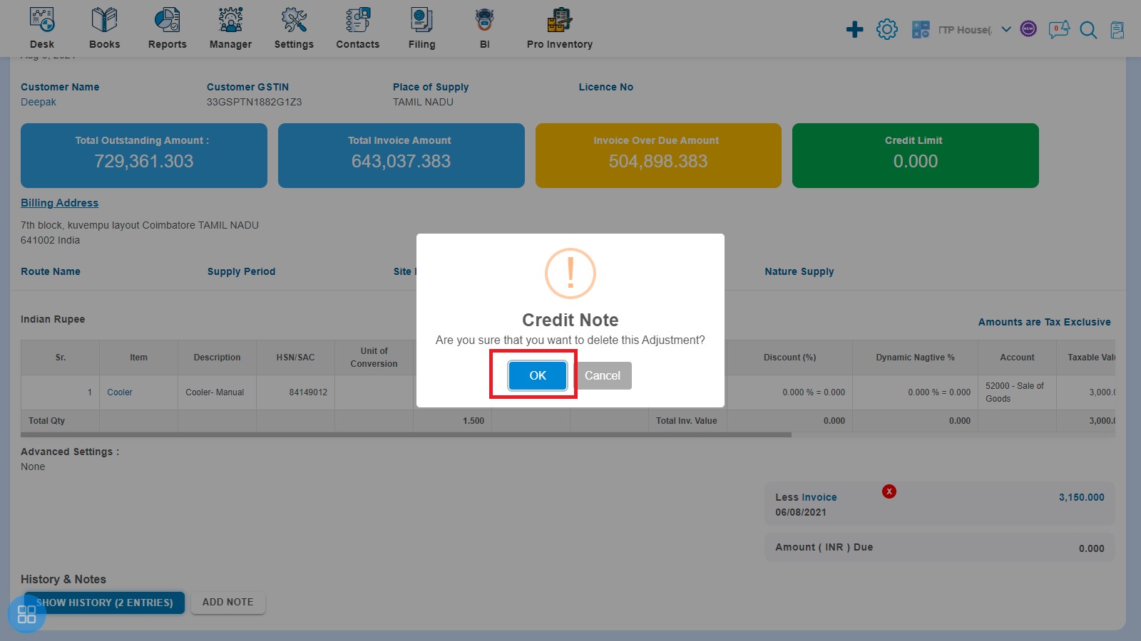 sale-how-to-add-credit-note-and-allocate-a-confirmation-message-will-appear-delete