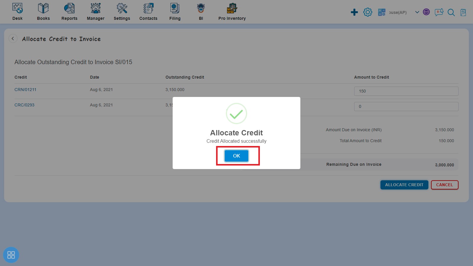 sale-how-to-add-credit-note-and-allocate-credit-click-ok-on-credit-allocate-successfully