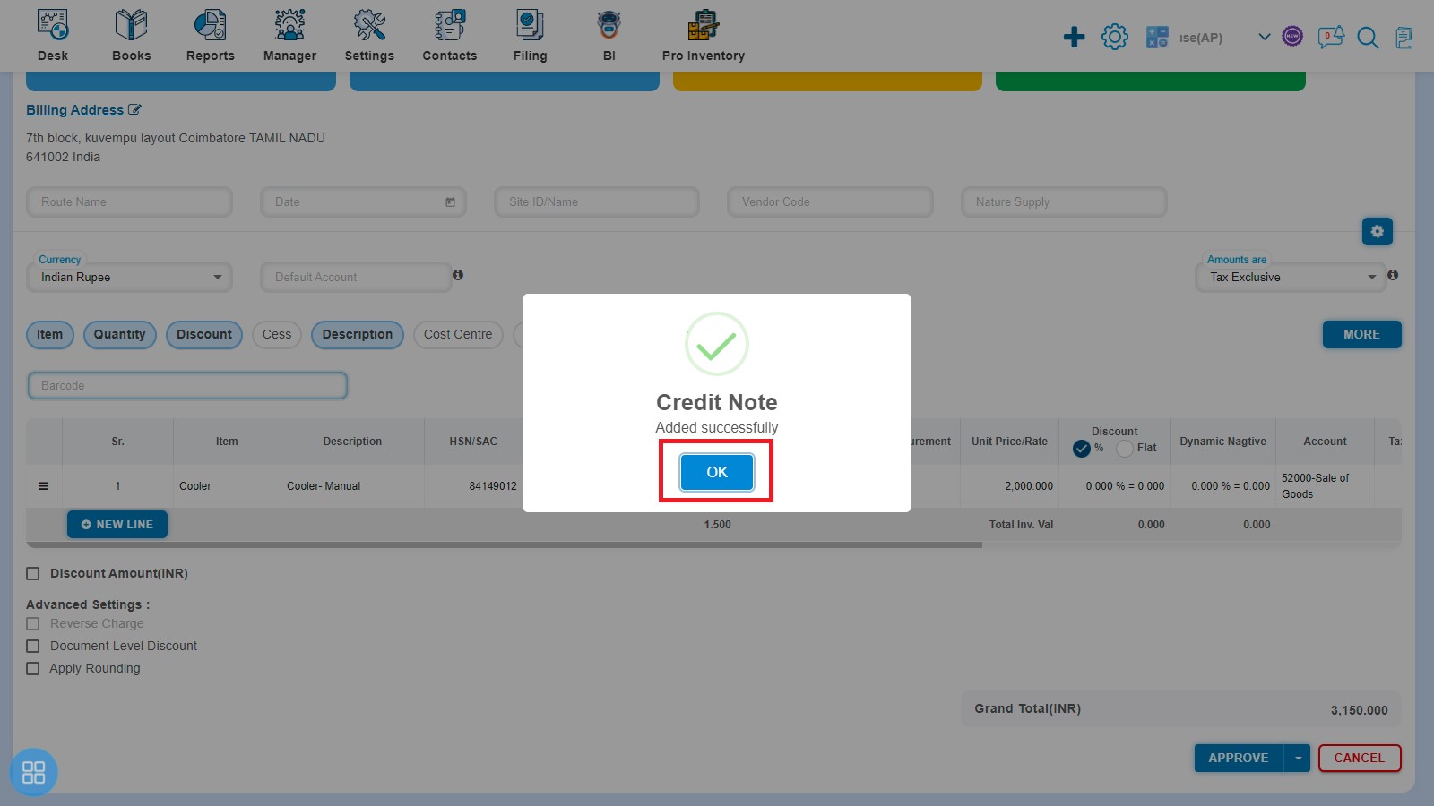 sale-how-to-add-credit-note-and-allocate-credit-click-ok-on-credit-note-added-successfully