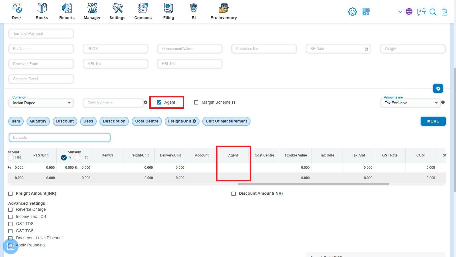 sale-how-to-create-export-invoice-how-to-add-agent