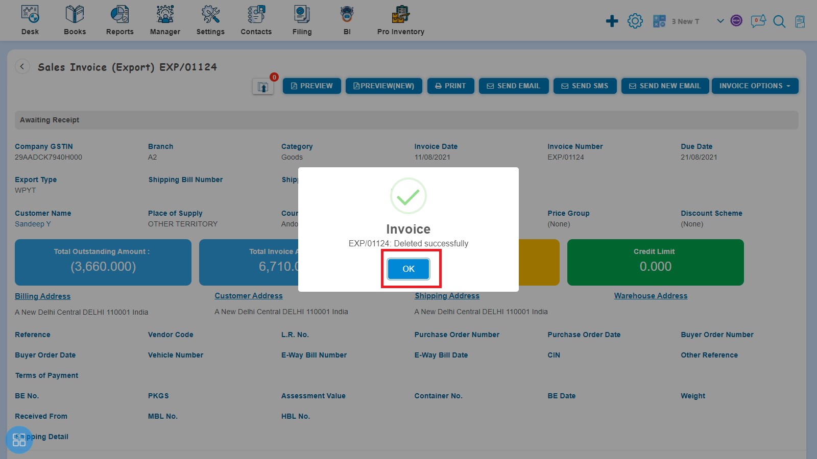 sale-how-to-void-and-delete-export-invoice-click-ok-on-invoice-deleted-successfully