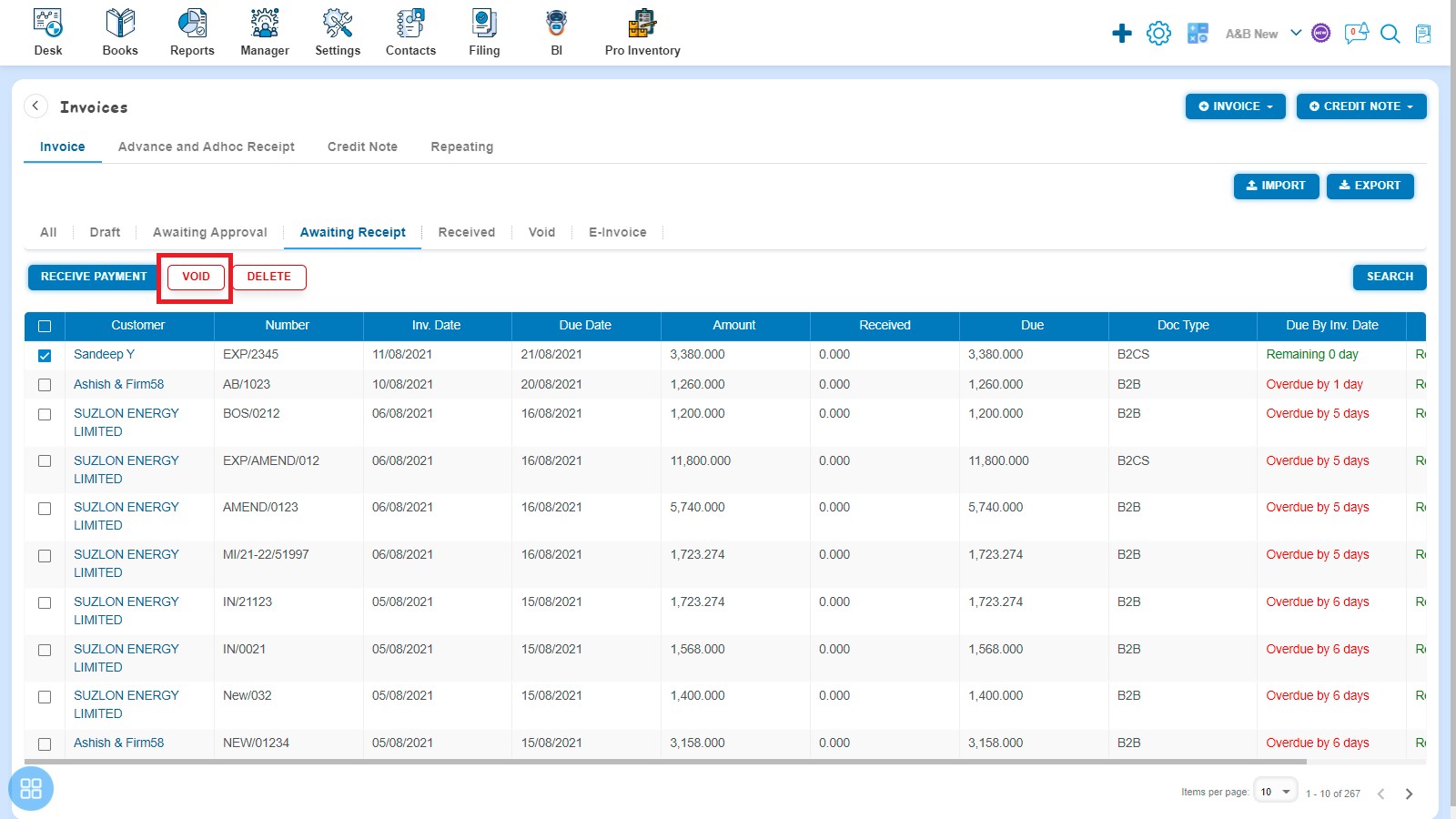 sale-how-to-void-and-delete-export-invoice-click-on-void-second-way