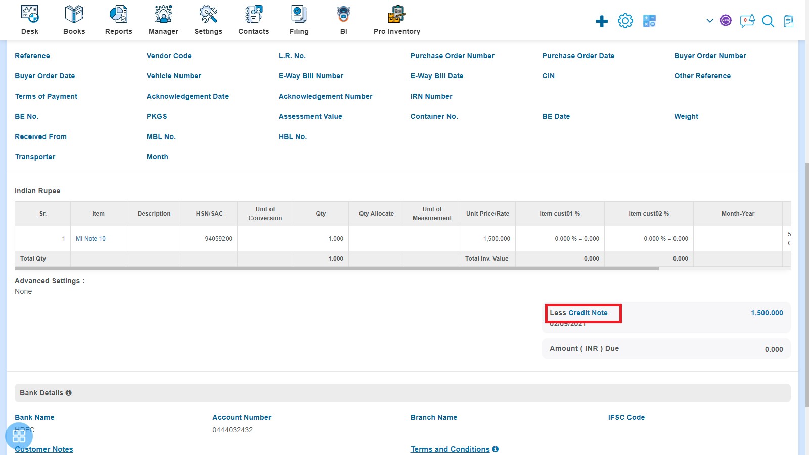 sales-how-to-add-credit-note-with-bill-bos-click-less-credit-note-delete-adjustment