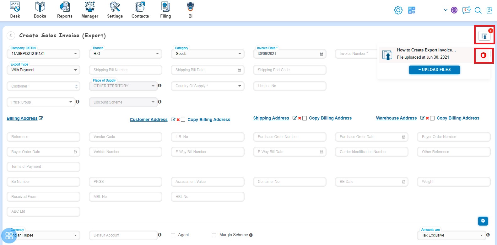 sales-how-to-attach-document-with-export-invoice-option-of-uploading-document-show-number-of-doc