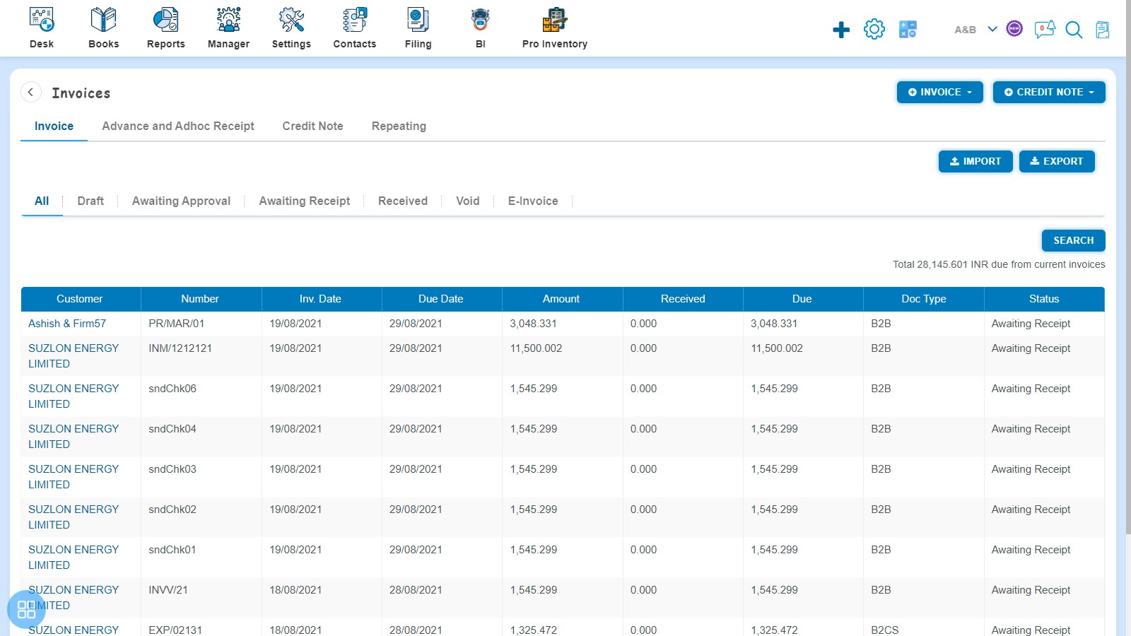 sales-how-to-create-bill-of-supply-bydefault-invoice-listing-page