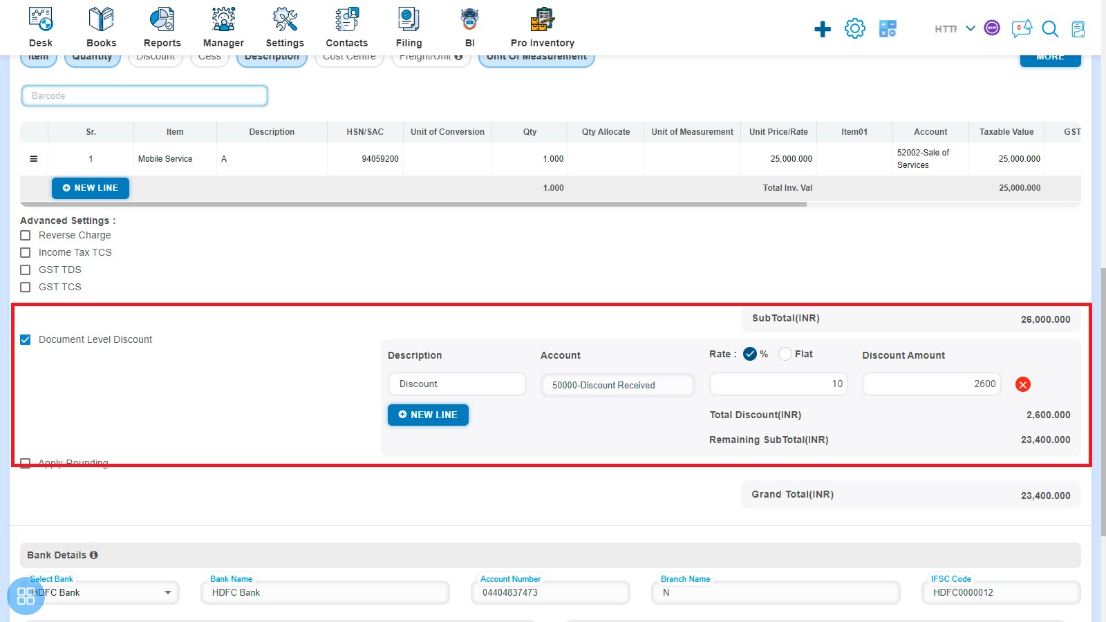 sales-how-to-make-amendment-of-export-invoice-manage-advance-setting-five