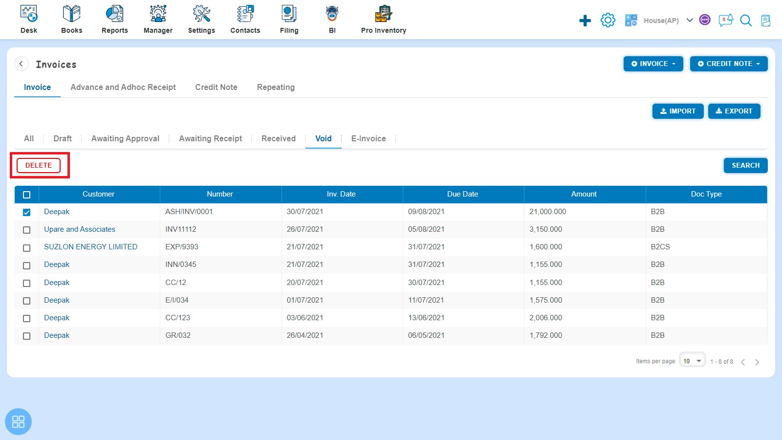 sales-how-to-make-amendment-of-export-invoice-navigate-to-void-listing