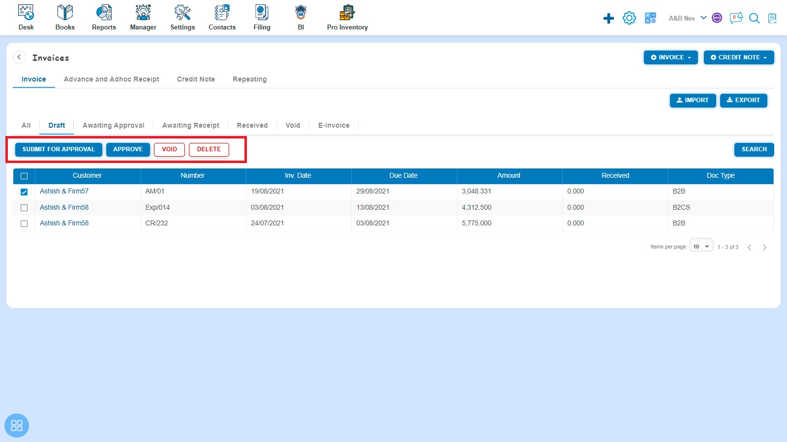 sales-how-to-make-amendment-of-invoice-how-to-change-the-status-of-amendment-invoice-one