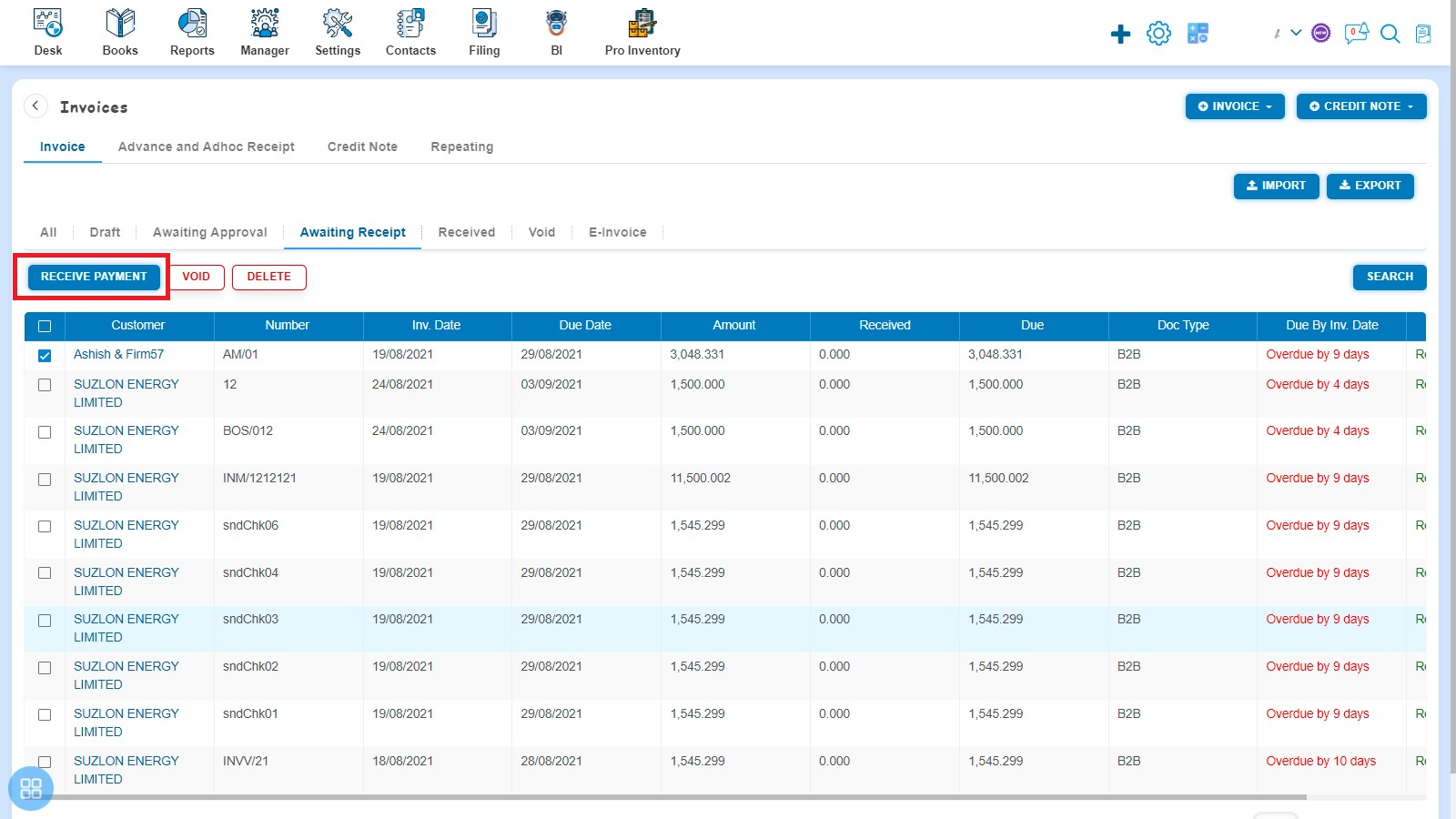 sales-how-to-make-amendment-of-invoice-how-to-receive-payment-of-invoice-two