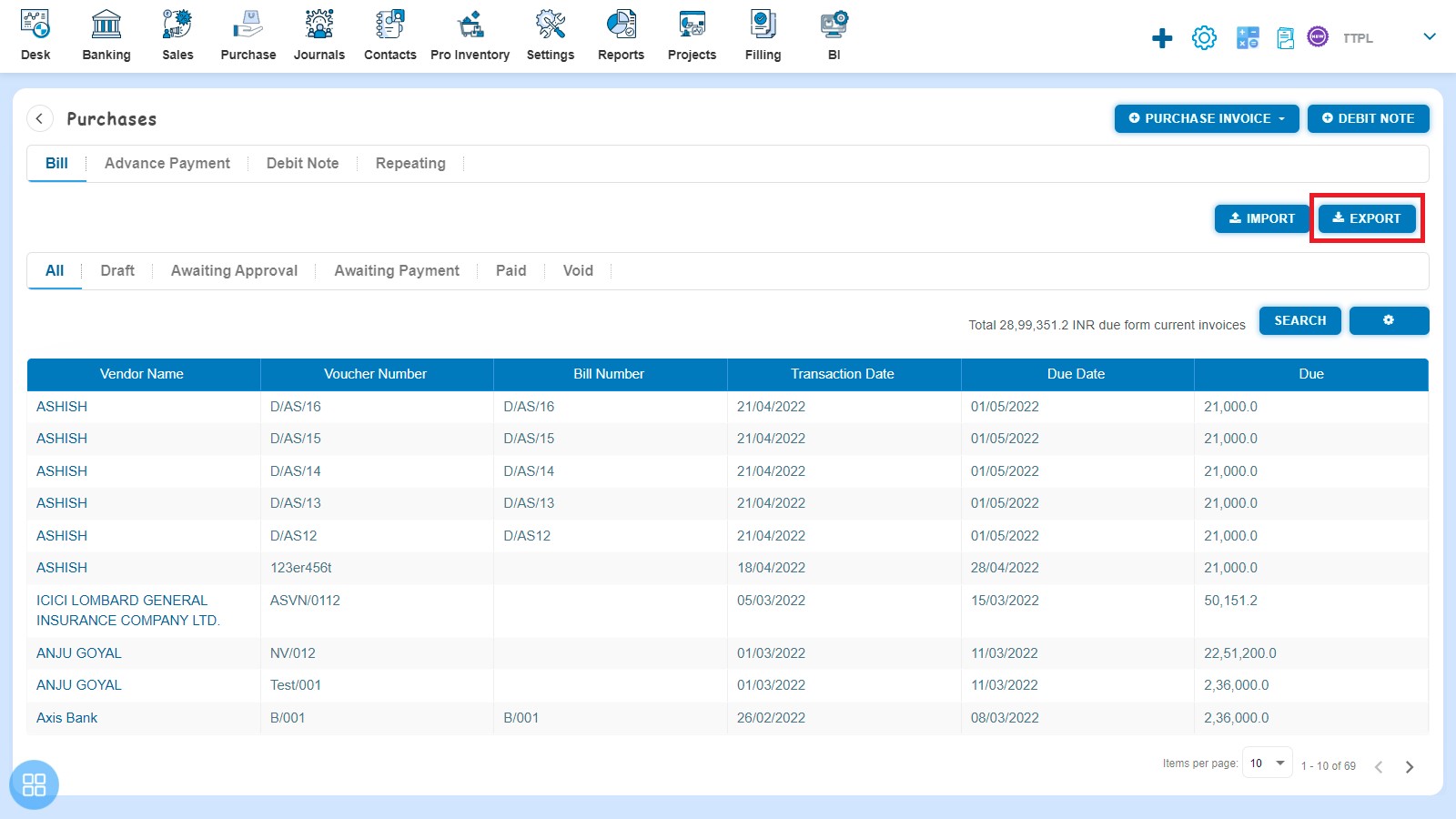 purchase-bill-how-export-bills-click-on-export