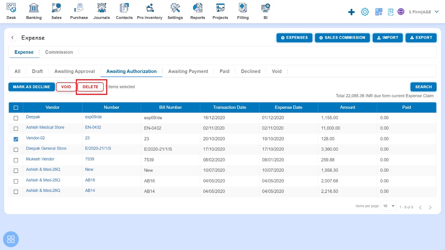 expense-how-to-void-expense-click-on-delete-second-way