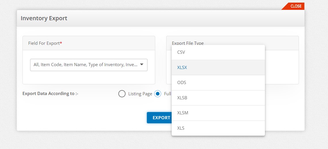 inventory-select-the-field-that-you-wish-to-export-and-select