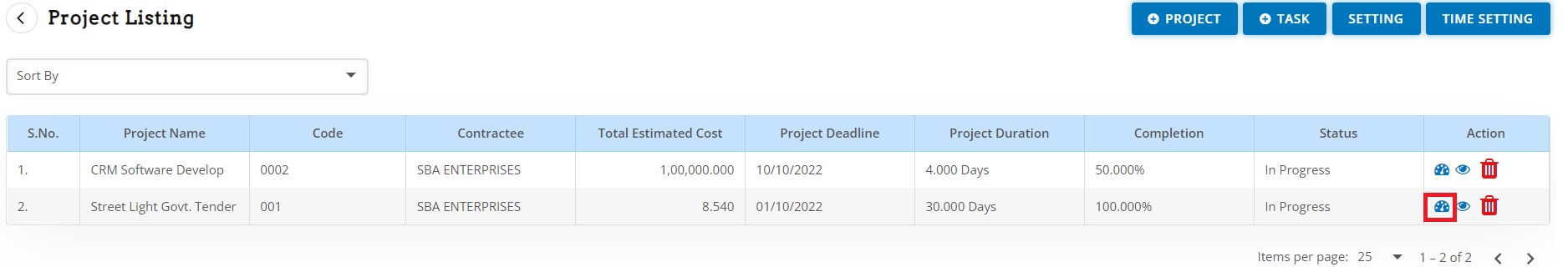 project-mgmt-click-to-dashboard-button-check-project-running