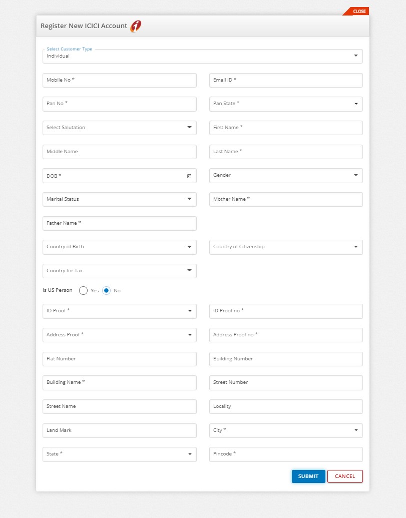 settings-payment-management-and-neo-banking-hb-neo-icici-bank-enter-details-for-opening-a-new-account-in-icici-bank