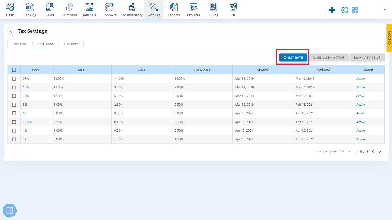 settings-tax-gst-and-tds-configuration-gst-click-on-the-gst-rate-tab-to-add-new-gst-rates