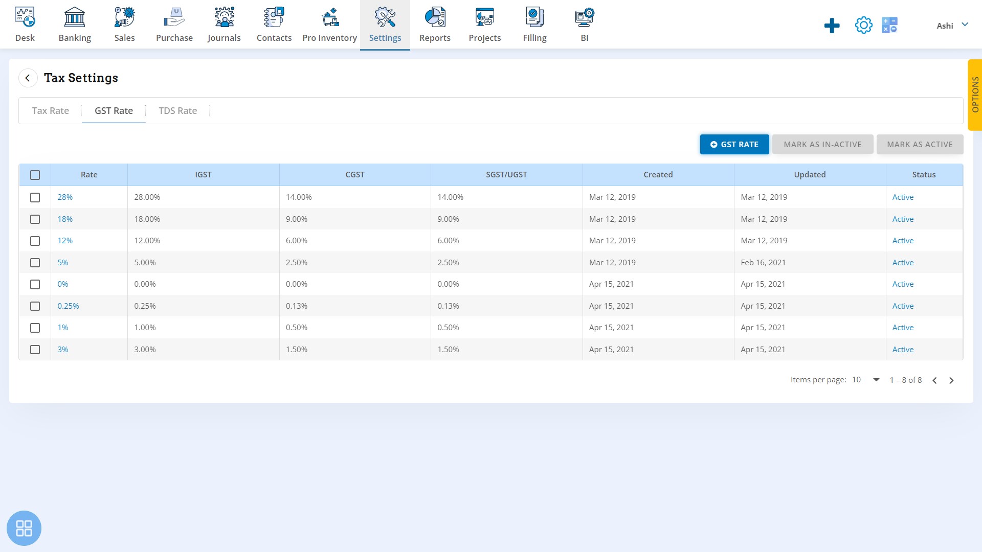 settings-tax-gst-and-tds-configuration-gst-tax-settings- this-screen-shows-predefined-rates-