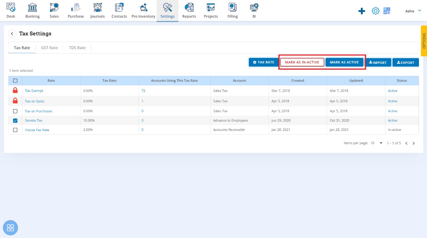 settings-tax-gst-and-tds-configuration-tax-list-of-tax-rates-these-can-either-be-marked-as-inactive-or-active