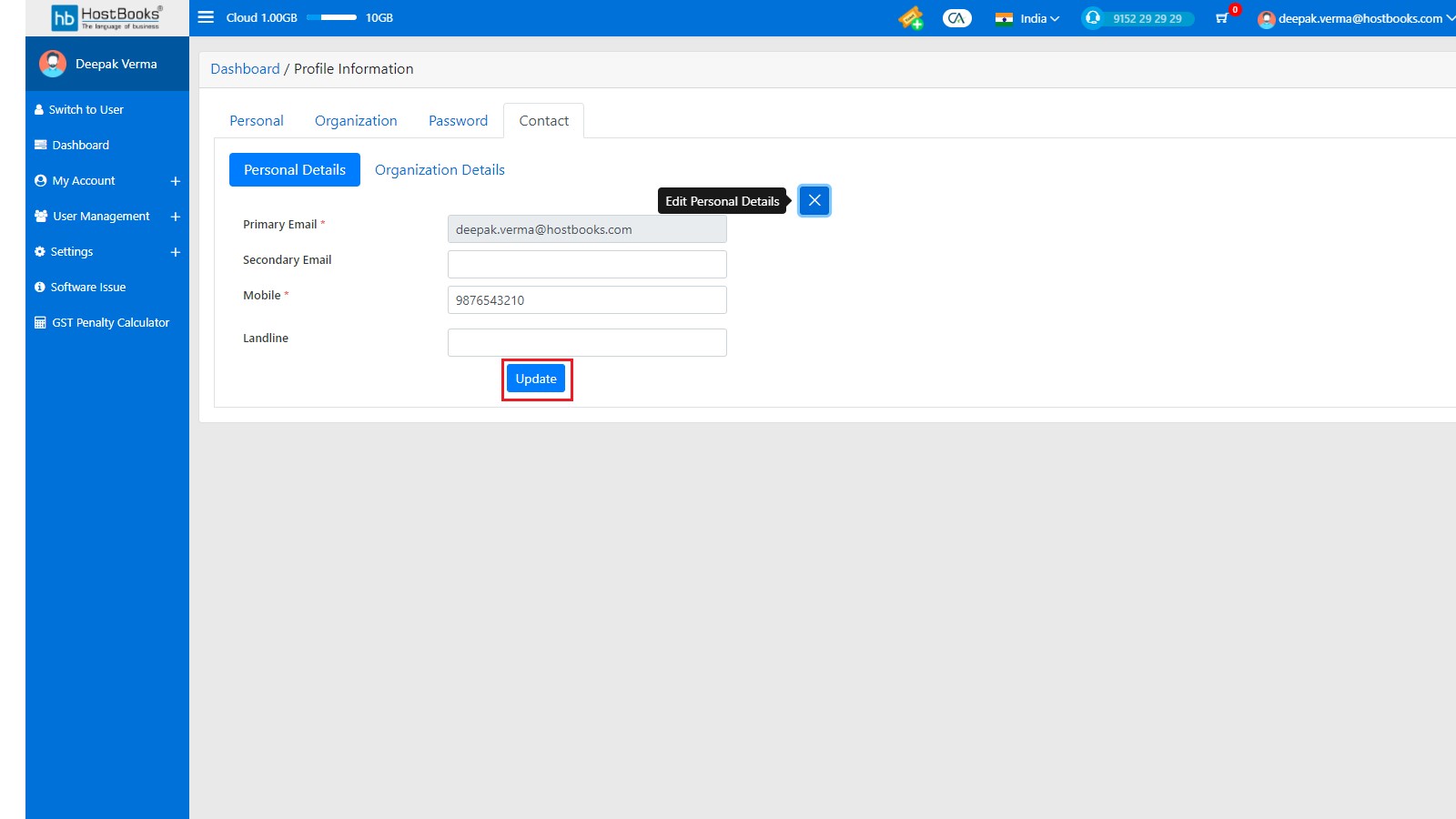 comon-dashboard-click-on-update-two-landline