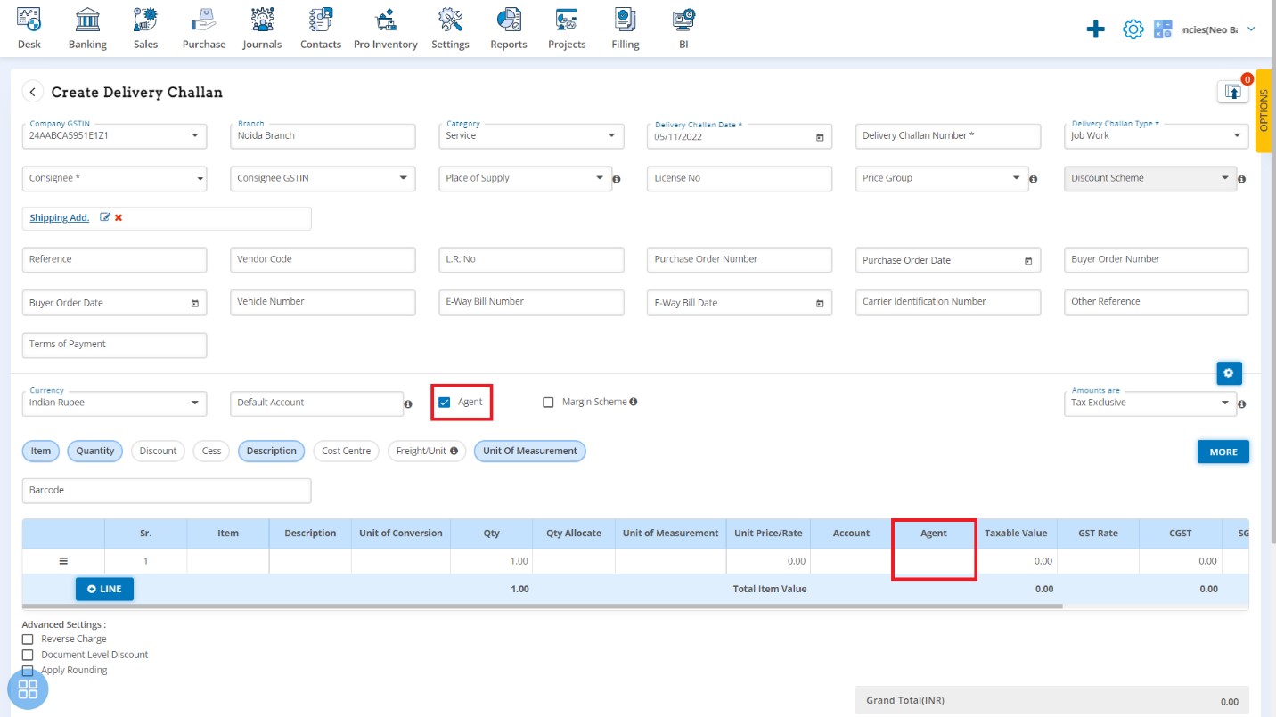 del-chln-how-to-create-del-chln-item-table-you-can-select-the-agent-from-drop-down-list