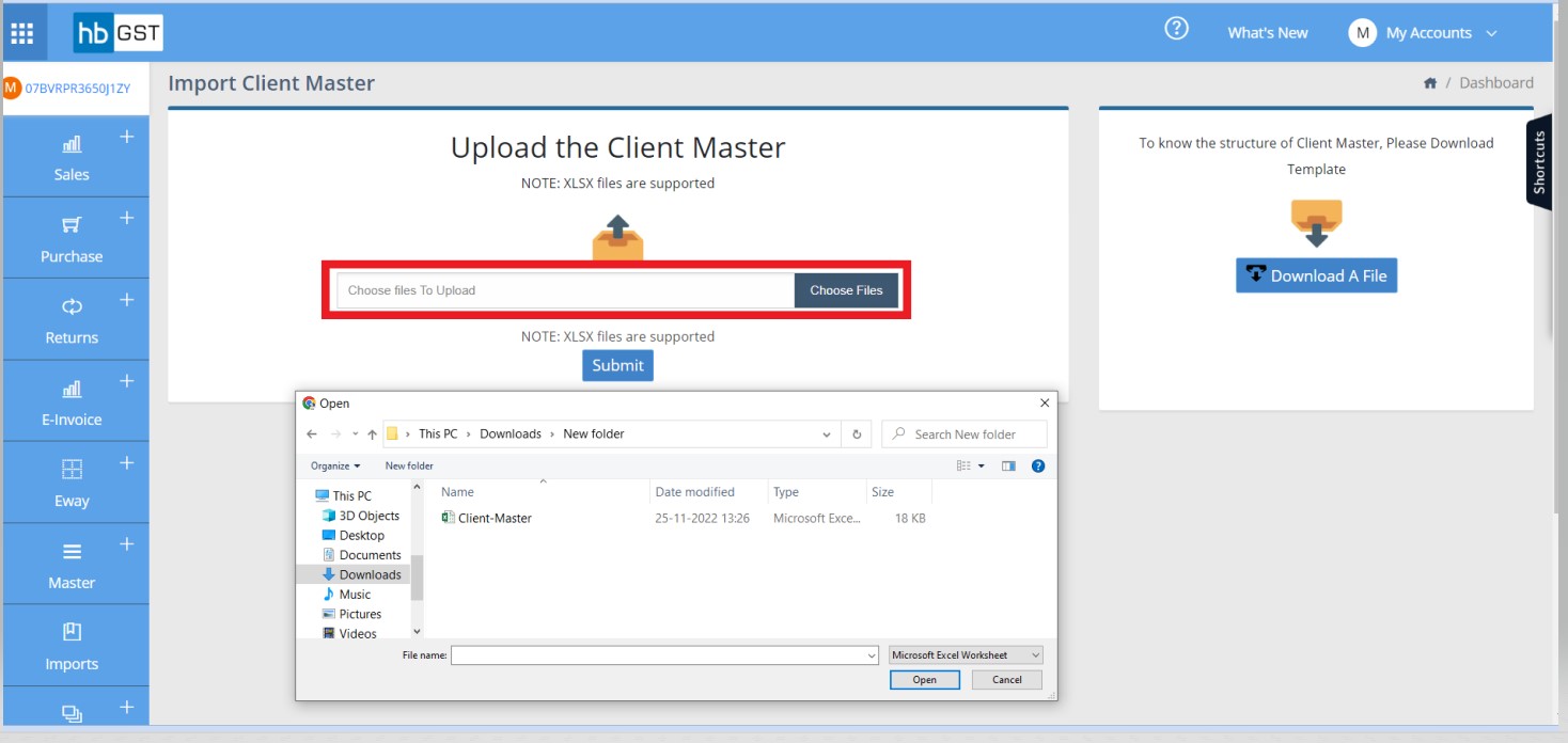 select-the-excel-template