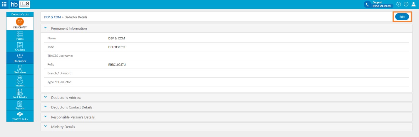 tds-create-a-new-deductor-click-on-edit-and-fill-the-below-details