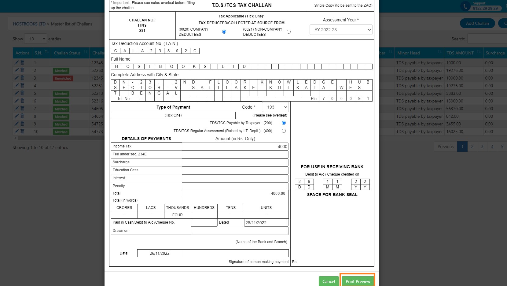 tds-view-add-challans-click-on-print-preview