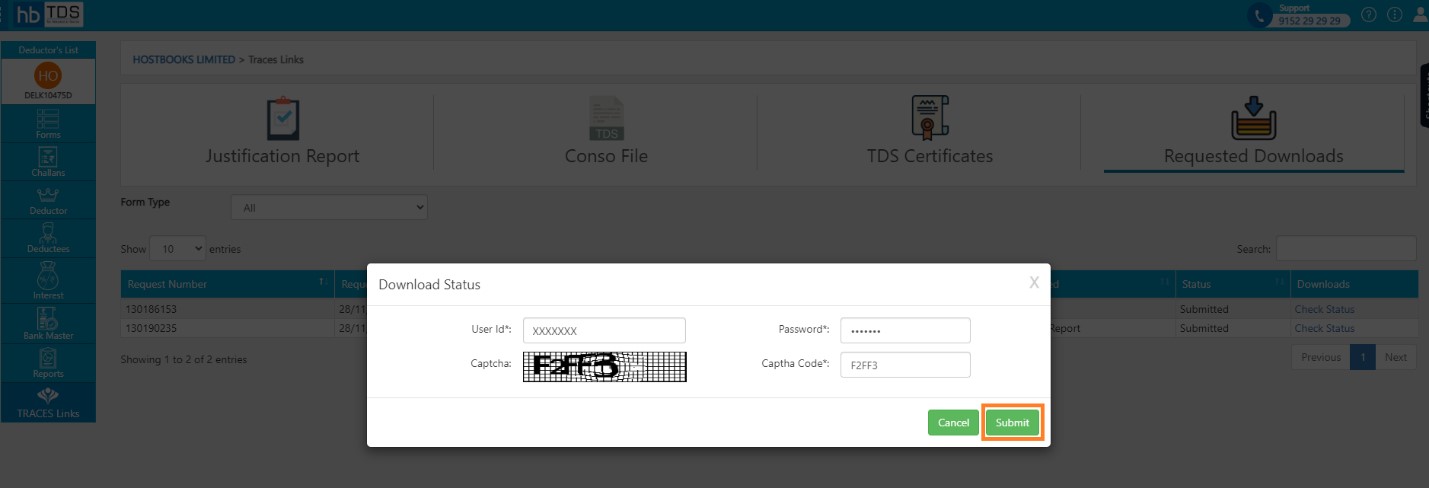 tds-view-traces-link-you-are-required-to-fill-uesr-id